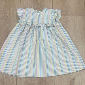 Charming Multicolor Striped Kids Dress